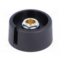 A3031639; Knob; with pointer; polyamide; Øshaft: 6.35mm; Ø31x16mm; black; OKW