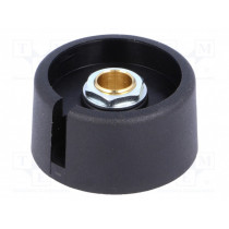 A3031639; Knob; with pointer; polyamide; Øshaft: 6.35mm; Ø31x16mm; black; OKW