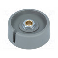 A3040068; Knob; with pointer; polyamide; Øshaft: 6mm; Ø40x16mm; grey; OKW