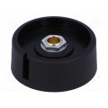 A3040069; Knob; with pointer; polyamide; Øshaft: 6mm; Ø40x16mm; black; OKW