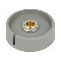 A3050088; Knob; with pointer; polyamide; Øshaft: 8mm; Ø50x16mm; grey; OKW