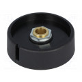 A3050089; Knob; with pointer; polyamide; Øshaft: 8mm; Ø50x16mm; black; OKW