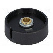A3050089; Knob; with pointer; polyamide; Øshaft: 8mm; Ø50x16mm; black; OKW