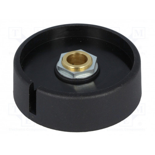 A3050089; Knob; with pointer; polyamide; Øshaft: 8mm; Ø50x16mm; black; OKW