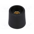 A3116069; Knob; without pointer; polyamide; Øshaft: 6mm; Ø16x16mm; black; OKW