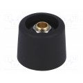 A3120069; Knob; without pointer; polyamide; Øshaft: 6mm; Ø20x16mm; black; OKW