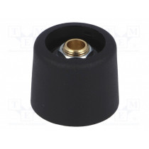 A3120069; Knob; without pointer; polyamide; Øshaft: 6mm; Ø20x16mm; black; OKW