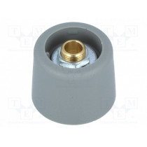 A3120638; Knob; without pointer; polyamide; Øshaft: 6.35mm; Ø20x16mm; grey; OKW