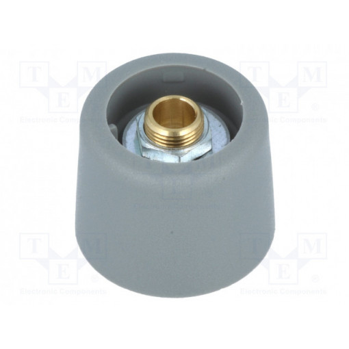 A3120638; Knob; without pointer; polyamide; Øshaft: 6.35mm; Ø20x16mm; grey; OKW