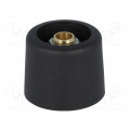 A3120639; Knob; without pointer; polyamide; Øshaft: 6.35mm; Ø20x16mm; black; OKW