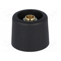 A3120639; Knob; without pointer; polyamide; Øshaft: 6.35mm; Ø20x16mm; black; OKW