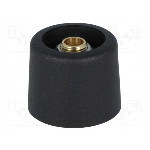 A3120639; Knob; without pointer; polyamide; Øshaft: 6.35mm; Ø20x16mm; black; OKW