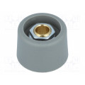 A3123068; Knob; without pointer; polyamide; Øshaft: 6mm; Ø23x16mm; grey; OKW