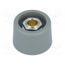 A3123068; Knob; without pointer; polyamide; Øshaft: 6mm; Ø23x16mm; grey; OKW