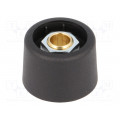 A3123069; Knob; without pointer; polyamide; Øshaft: 6mm; Ø23x16mm; black; OKW