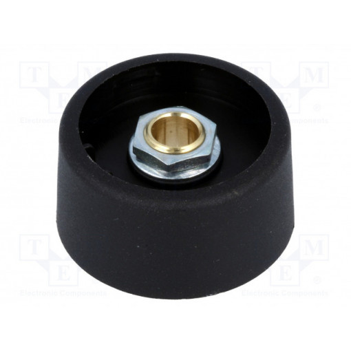 A3131069; Knob; without pointer; polyamide; Øshaft: 6mm; Ø31x16mm; black; OKW