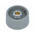 A3131638; Knob; without pointer; polyamide; Øshaft: 6.35mm; Ø31x16mm; grey; OKW