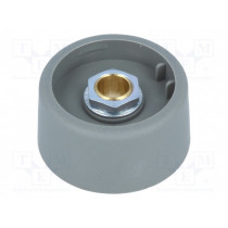 A3131638; Knob; without pointer; polyamide; Øshaft: 6.35mm; Ø31x16mm; grey; OKW
