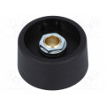 A3131639; Knob; without pointer; polyamide; Øshaft: 6.35mm; Ø31x16mm; black; OKW