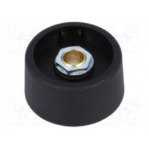 A3131639; Knob; without pointer; polyamide; Øshaft: 6.35mm; Ø31x16mm; black; OKW