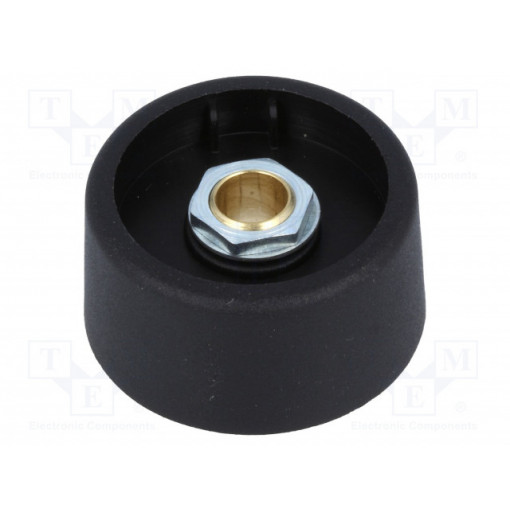 A3131639; Knob; without pointer; polyamide; Øshaft: 6.35mm; Ø31x16mm; black; OKW