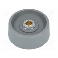 A3140068; Knob; without pointer; polyamide; Øshaft: 6mm; Ø40x16mm; grey; OKW