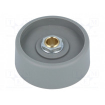 A3140068; Knob; without pointer; polyamide; Øshaft: 6mm; Ø40x16mm; grey; OKW