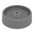 A3150068; Knob; without pointer; polyamide; Øshaft: 6mm; Ø50x16mm; grey; OKW