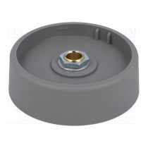 A3150068; Knob; without pointer; polyamide; Øshaft: 6mm; Ø50x16mm; grey; OKW