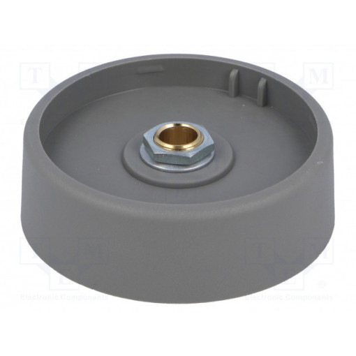 A3150068; Knob; without pointer; polyamide; Øshaft: 6mm; Ø50x16mm; grey; OKW