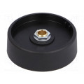 A3150069; Knob; without pointer; polyamide; Øshaft: 6mm; Ø50x16mm; black; OKW