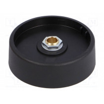A3150069; Knob; without pointer; polyamide; Øshaft: 6mm; Ø50x16mm; black; OKW