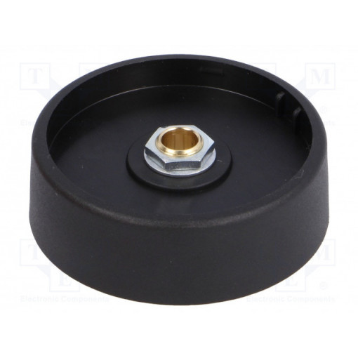 A3150069; Knob; without pointer; polyamide; Øshaft: 6mm; Ø50x16mm; black; OKW