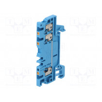 1552770000 A3C 1.5 BL; Splice terminal: rail; 1.5mm2; ways: 1; terminals: 3; blue; wemid; WEIDMÜLLER