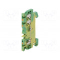 1552670000 A3C 1.5 PE; Splice terminal: rail; 1.5mm2; ways: 1; terminals: 3; yellow-green; WEIDMÜLLER 1552670000 A3C 1.5 PE; Splice terminal: rail; 1.5mm2; ways: 1; terminals: 3; yellow-green; WEIDMÜLLER