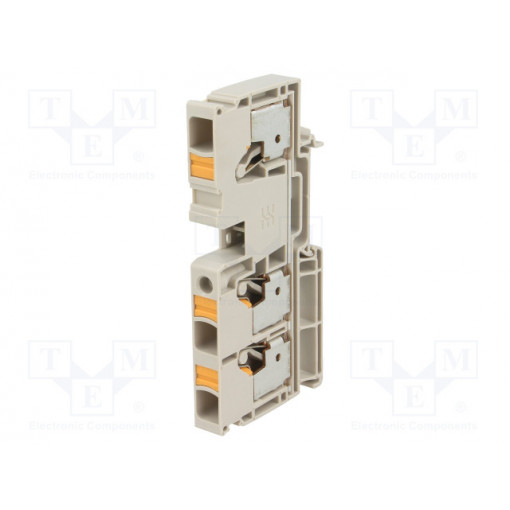 2490520000 A3C 10; Splice terminal: rail; 10mm2; ways: 1; terminals: 3; beige; wemid; WEIDMÜLLER