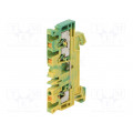 1521670000 A3C 2.5 PE; Splice terminal: rail; 2.5mm2; ways: 1; terminals: 3; yellow-green; WEIDMÜLLER 1521670000 A3C 2.5 PE; Splice terminal: rail; 2.5mm2; ways: 1; terminals: 3; yellow-green; WEIDMÜLLER