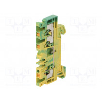 1521670000 A3C 2.5 PE; Splice terminal: rail; 2.5mm2; ways: 1; terminals: 3; yellow-green; WEIDMÜLLER