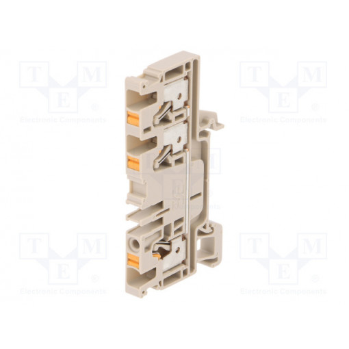 2051240000 A3C 4; Splice terminal: rail; 4mm2; ways: 1; terminals: 3; beige; wemid; WEIDMÜLLER