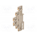 2428510000 A3T 2.5; Splice terminal: rail; 2.5mm2; ways: 3; terminals: 6; beige; wemid; WEIDMÜLLER