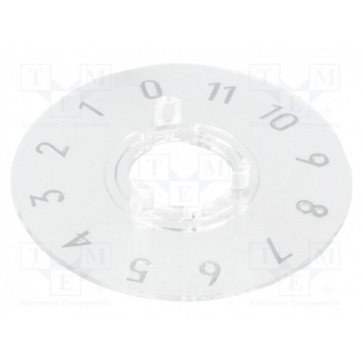 A4413049; Collar with scale; polycarbonate; transparent; push-in; 26mm; OKW