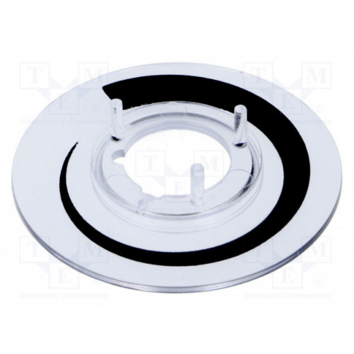 A4416020; Collar with scale; polycarbonate; transparent; push-in; 31mm; OKW