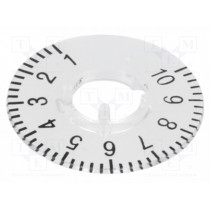 A4416060; Collar with scale; polycarbonate; transparent; push-in; 36mm; OKW