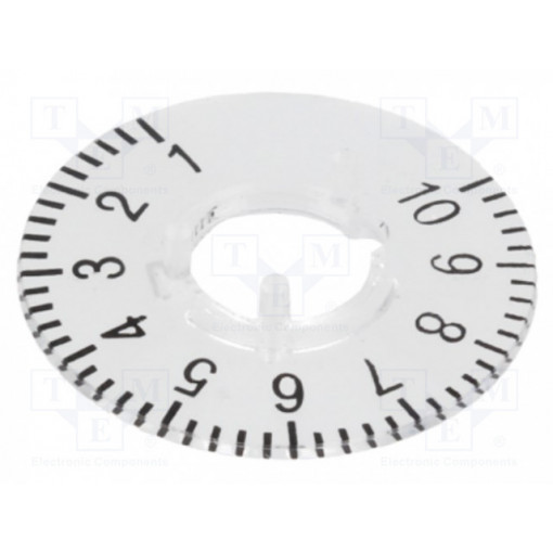 A4416060; Collar with scale; polycarbonate; transparent; push-in; 36mm; OKW