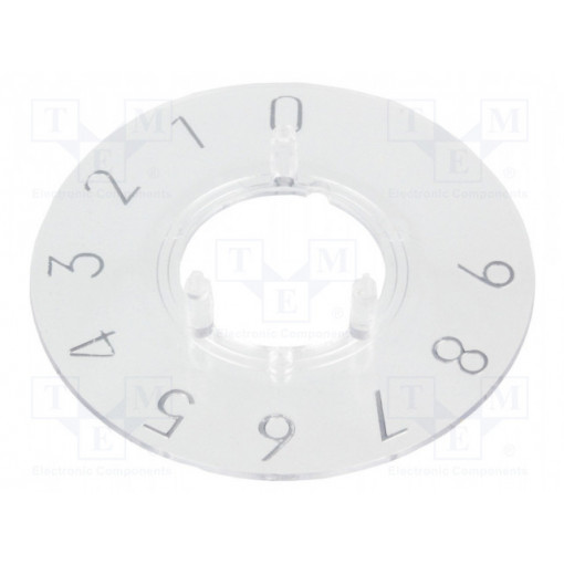 A4423039; Collar; polycarbonate; transparent; push-in; 40mm; OKW
