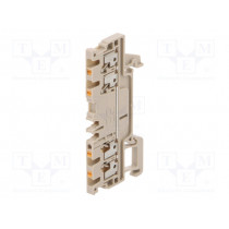 1552690000 A4C 1.5; Splice terminal: rail; 1.5mm2; ways: 1; terminals: 4; beige; wemid; WEIDMÜLLER