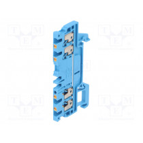 1552700000 A4C 1.5 BL; Splice terminal: rail; 1.5mm2; ways: 1; terminals: 4; blue; wemid; WEIDMÜLLER