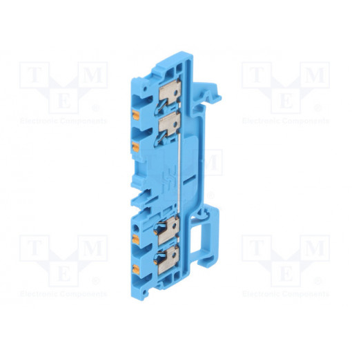 1552700000 A4C 1.5 BL; Splice terminal: rail; 1.5mm2; ways: 1; terminals: 4; blue; wemid; WEIDMÜLLER