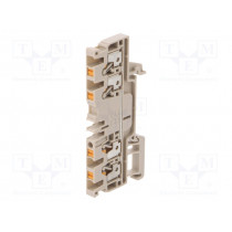 1521690000 A4C 2.5; Splice terminal: rail; 2.5mm2; ways: 1; terminals: 4; beige; wemid; WEIDMÜLLER