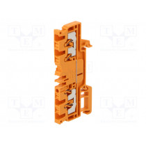 1521720000 A4C 2.5 OR; Splice terminal: rail; 2.5mm2; ways: 1; terminals: 4; orange; wemid; WEIDMÜLLER